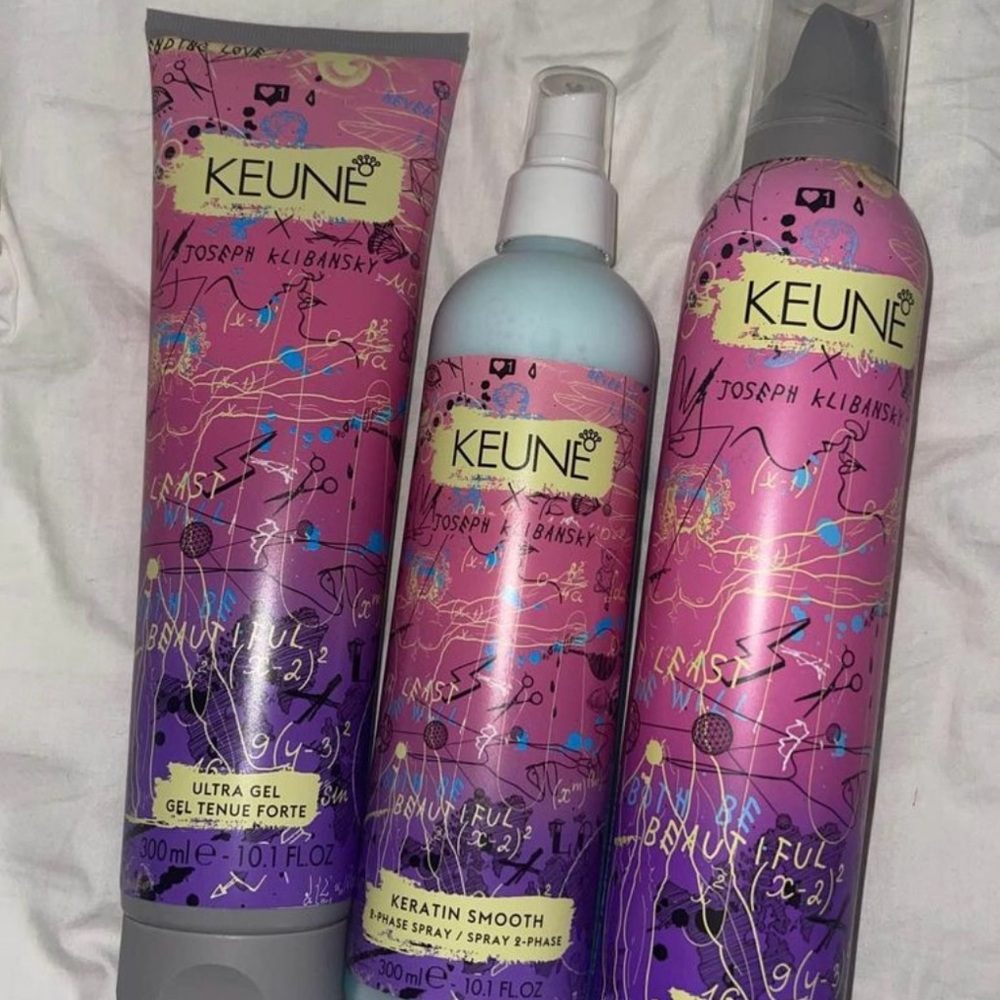 KeuneKeratin Smooth Hair Set - Pink and Blue